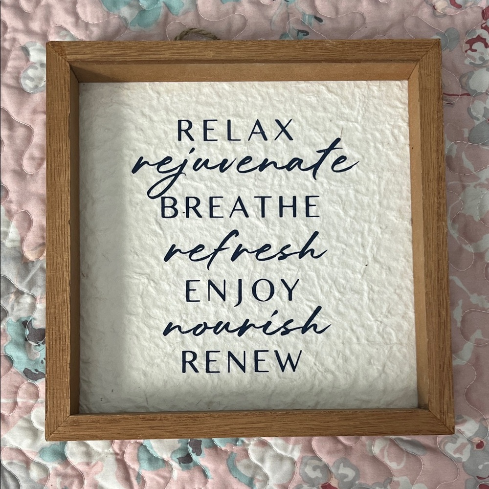 Wooden Framed Inspirational Wall Art